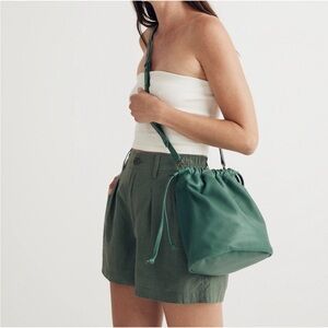 Madewell Green Drawstring Bag